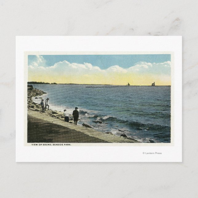 Postal Vista del sonido sobre el parque costero (Anverso)