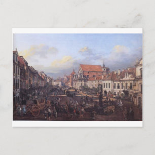 Postal Vista del suburbio Cracovia que lleva a la plaza d