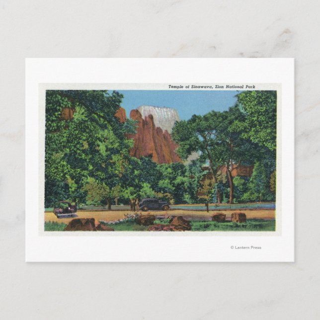 Postal Vista del Templo de Sinawava (Anverso)