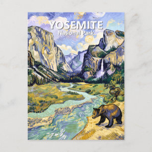 Postal Vista del túnel del oso El Capitan de Yosemite Art