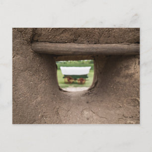 Postal Vista del vagón cubierto desde el antiguo fuerte d