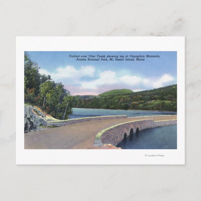 Postal Vista del Viaducto Otter Creek, Champlain Mt. (Anverso)