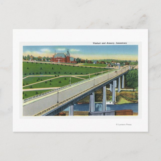 Postal Vista del Viaducto y el Exterior de la Armería (Anverso)