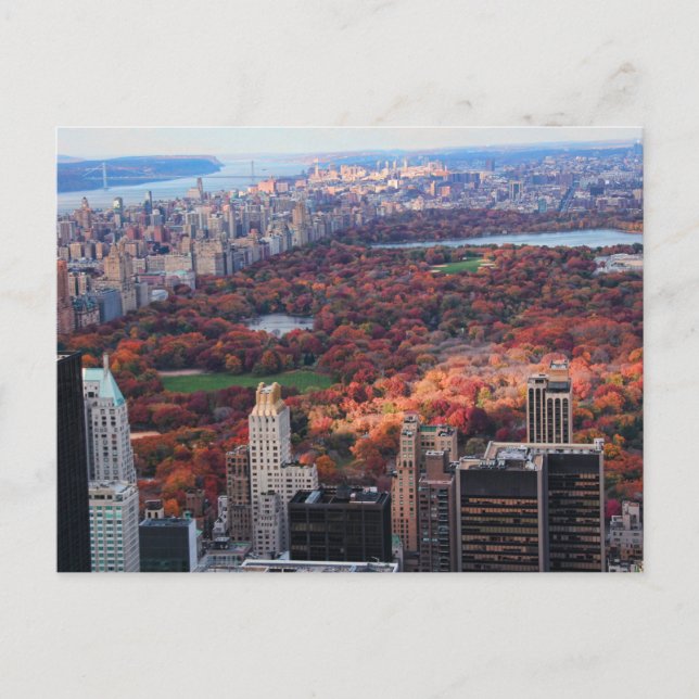 Postal Vista desde arriba: Otoño en Central Park 01 (Anverso)