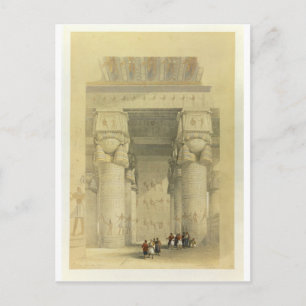 Postal Vista desde debajo del pórtico del templo de Denda