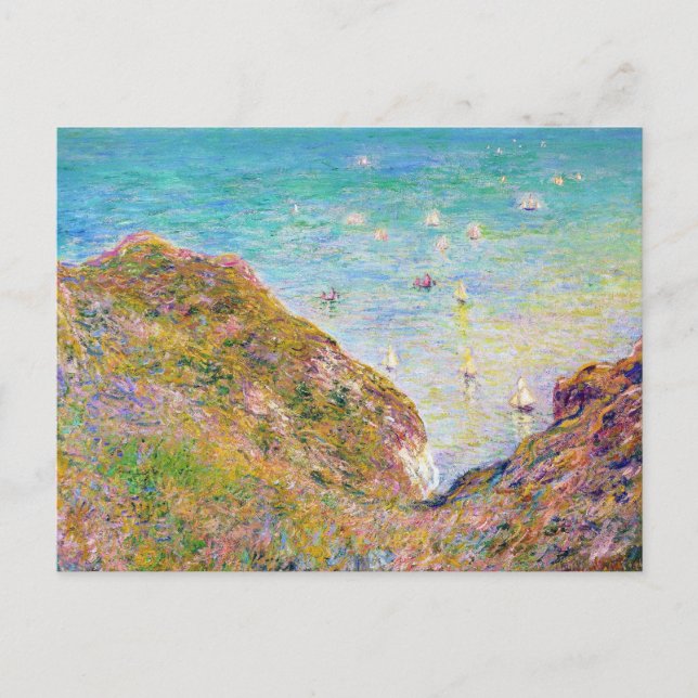 Postal Vista desde el acantilado en Pourville, brillante  (Anverso)