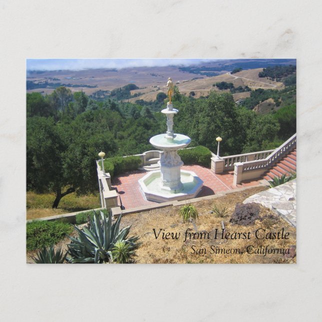 Postal Vista desde el Castillo del Corazón, San Simeon, C (Anverso)