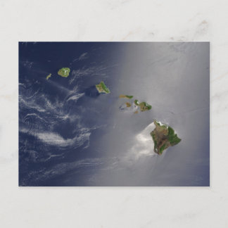 Postal Vista desde el espacio de Hawaii