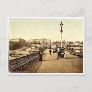 Postal Vista desde el muelle, I., Southend-on-Sea, Inglat