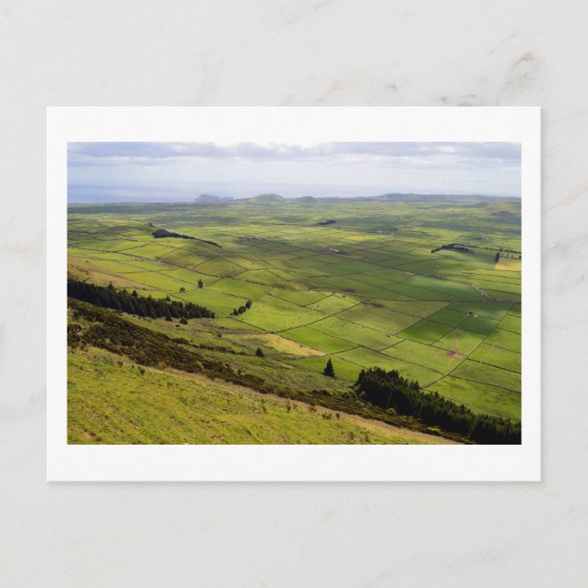 Postal Vista desde el Serro do Cume: Terceira, Azores (Anverso)