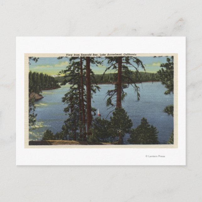 Postal Vista desde la bahía de Esmeralda (Anverso)