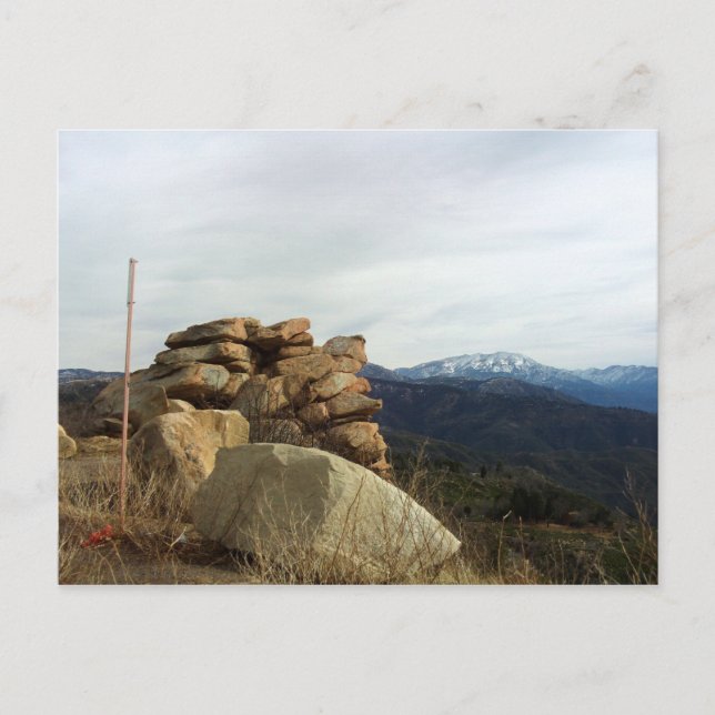 Postal Vista desde la carretera de la cuenca del mundo (Anverso)