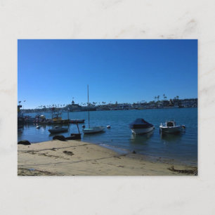 Postal Vista desde la isla de Balboa, Newport Beach, Cali