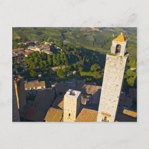 Postal Vista desde la torre, San Gimignano, Siena, Toscan