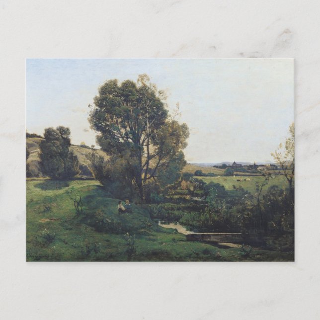 Postal Vista desde Moncel-sur-Seine, c.1868 (Anverso)