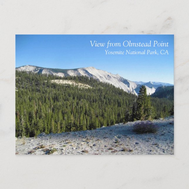 Postal Vista desde Olmstead Point, Yosemite, CA (Anverso)