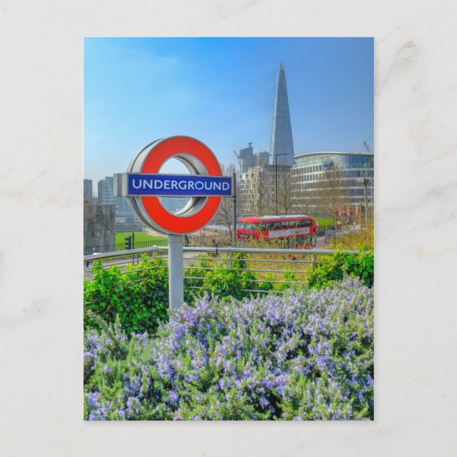 Postal Vista desde Tower Hill, Londres Reino Unido (Anverso)