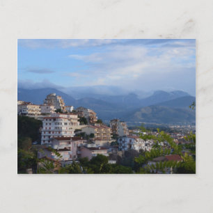 Postal Vista Desde Una Ciudad De Colinas De Calabria