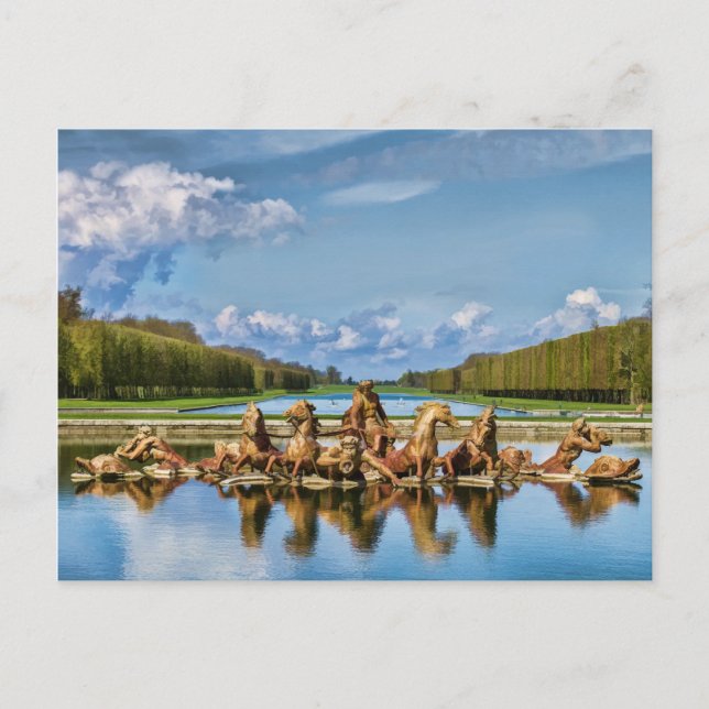 Postal Vista Desde Versalles, Francia, Postcard (Anverso)