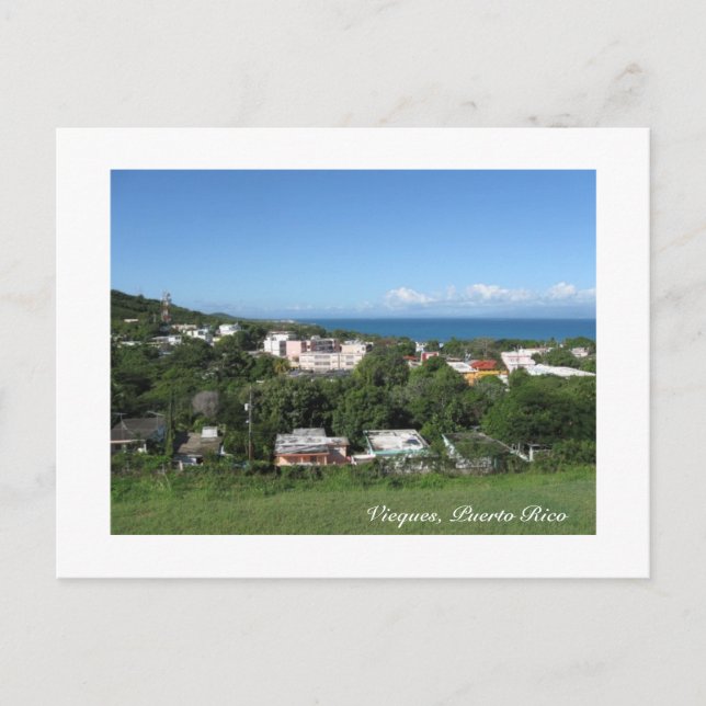 Postal Vista desde Vieques (Anverso)