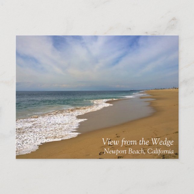 Postal Vista desde Wedge, Newport Beach, California (Anverso)