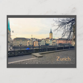 Postal Vista desde Zúrich