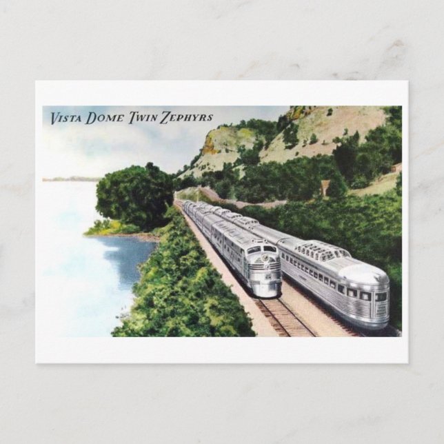 Postal Vista Dome Passenger Train Vintage (Anverso)