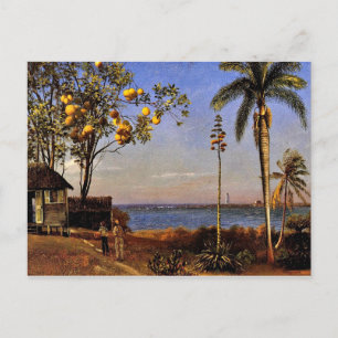 Postal Vista en Bahamas, pintura de Albert Bierstadt