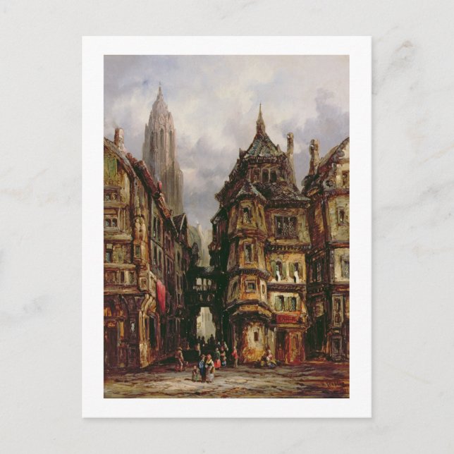 Postal Vista en el barrio judío, Frankfurt, 1877 (petróle (Anverso)
