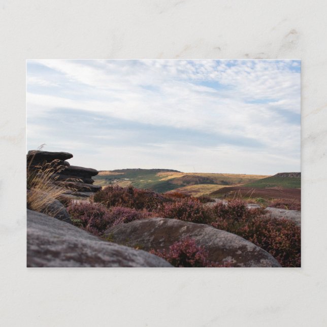 Postal Vista en el distrito de Peak, Derbyshire (Anverso)
