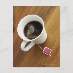 Postal Vista en gran angular de una taza de té