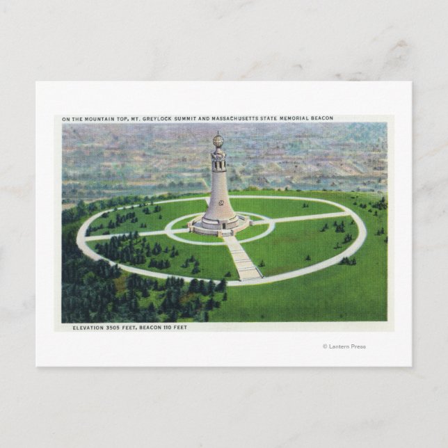 Postal Vista en la Cumbre de la luz conmemorativa del est (Anverso)