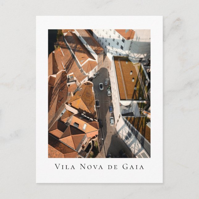 Postal Vista en las calles de Vila Nova de Gaia (Anverso)