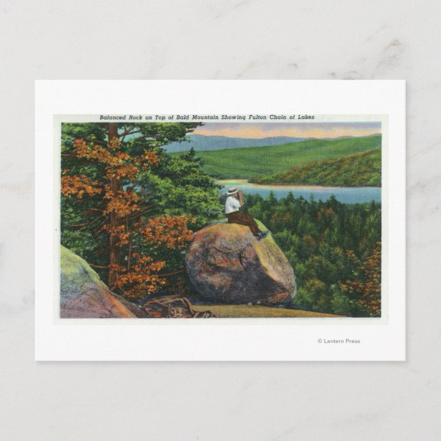 Postal Vista equilibrada de la cadena Fulton de Lagos (Anverso)