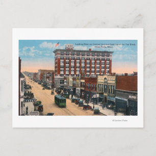 Postal Vista este de la Avenida CentralGrandes Cataratas,