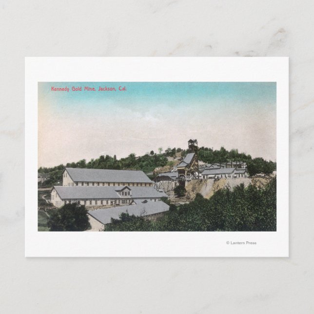 Postal Vista exterior de Kennedy Gold MineJackson, CA (Anverso)