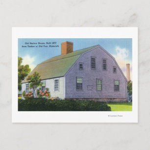 Postal Vista exterior de la antigua casa Harlow