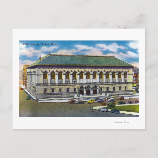 Postal Vista exterior de la Biblioteca Pública (Anverso)