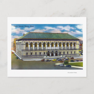 Postal Vista exterior de la Biblioteca Pública