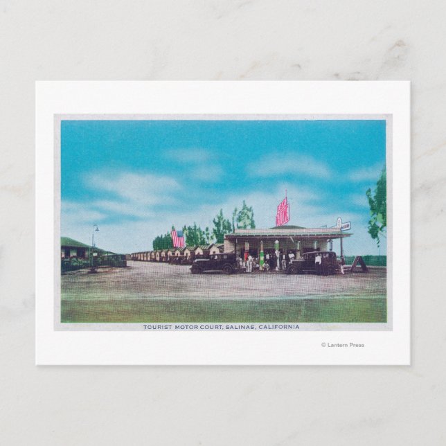 Postal Vista exterior de la cancha de turismo (Anverso)