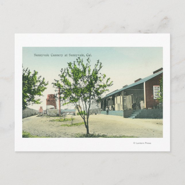 Postal Vista exterior de la Cannería Sunnyvale (Anverso)