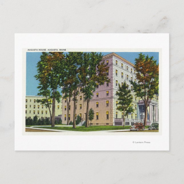 Postal Vista exterior de la Casa Augusta (Anverso)