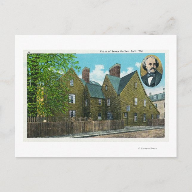 Postal Vista exterior de la Casa de Siete Hornos # 2 (Anverso)