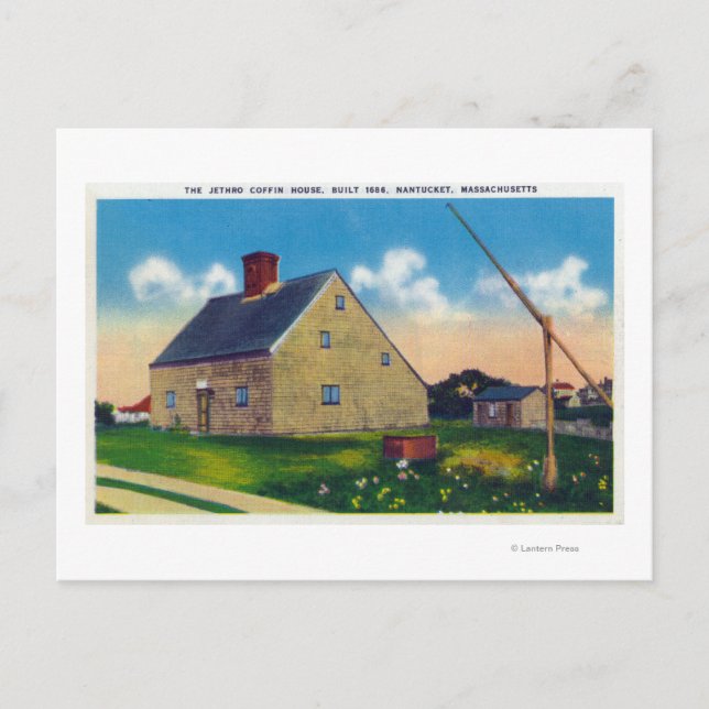 Postal Vista exterior de la casa del ataúd de Jethro (Anverso)