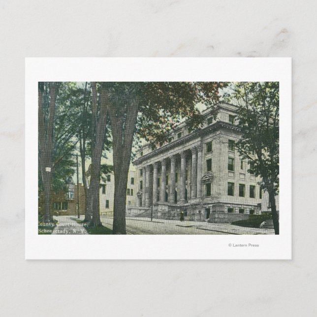 Postal Vista exterior de la Corte del Condado (Anverso)