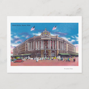 Postal Vista exterior de la estación sur