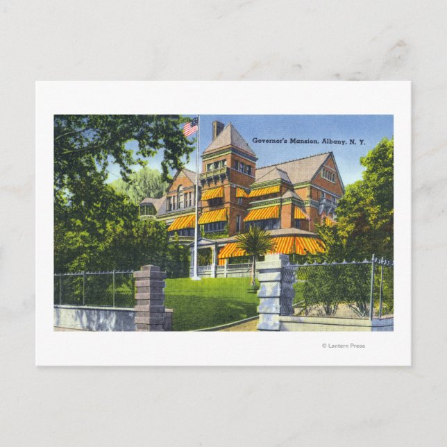 Postal Vista exterior de la mansión del gobernador (Anverso)