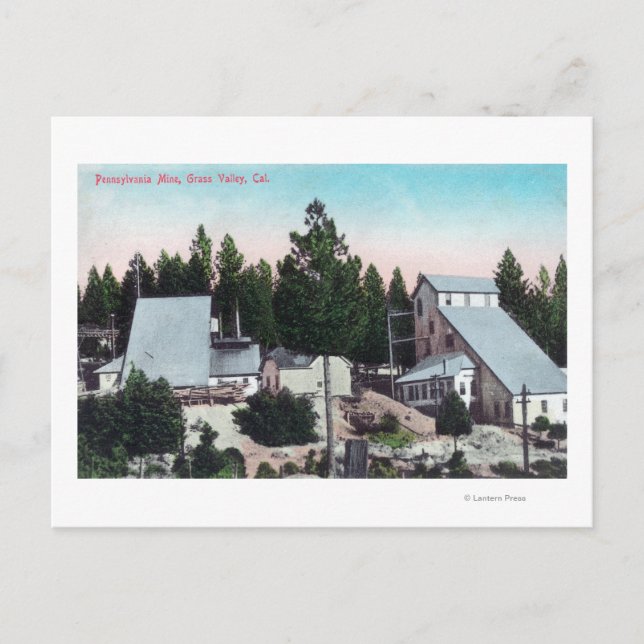 Postal Vista exterior de la mina de Pennsylvania (Anverso)