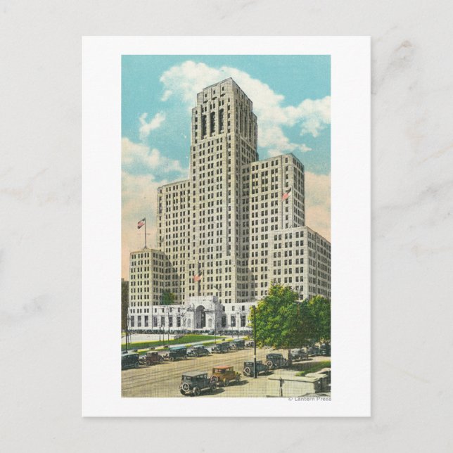 Postal Vista exterior de la oficina estatal de NY Bldg (Anverso)