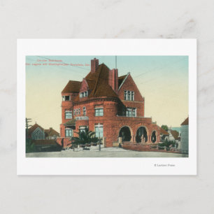 Postal Vista exterior de la residencia Crocker